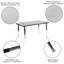 Ensemble de table d'activités pliable en stratifié ovale avec chaises 16 po Goddard-53749959-53749958