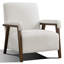 Fauteuil d'appoint rembourré en tissu de 28,35 po de largeur avec pieds en bois massif de qualité supérieure-370369912