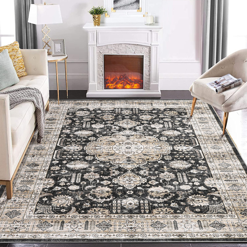 Pascarella Washable Area Rug with Non-Slip Backing, Rectangle 5' x 7'