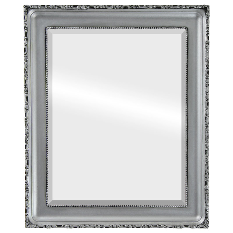 Reposa Rectangle Mirror, 32.63" H x 26.63" W, Silver Spray