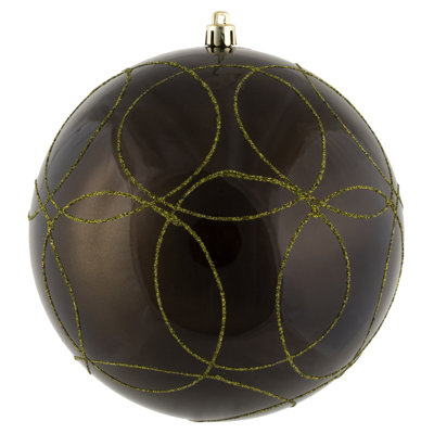 Candy with Circle Glitter Pattern Ball Ornament