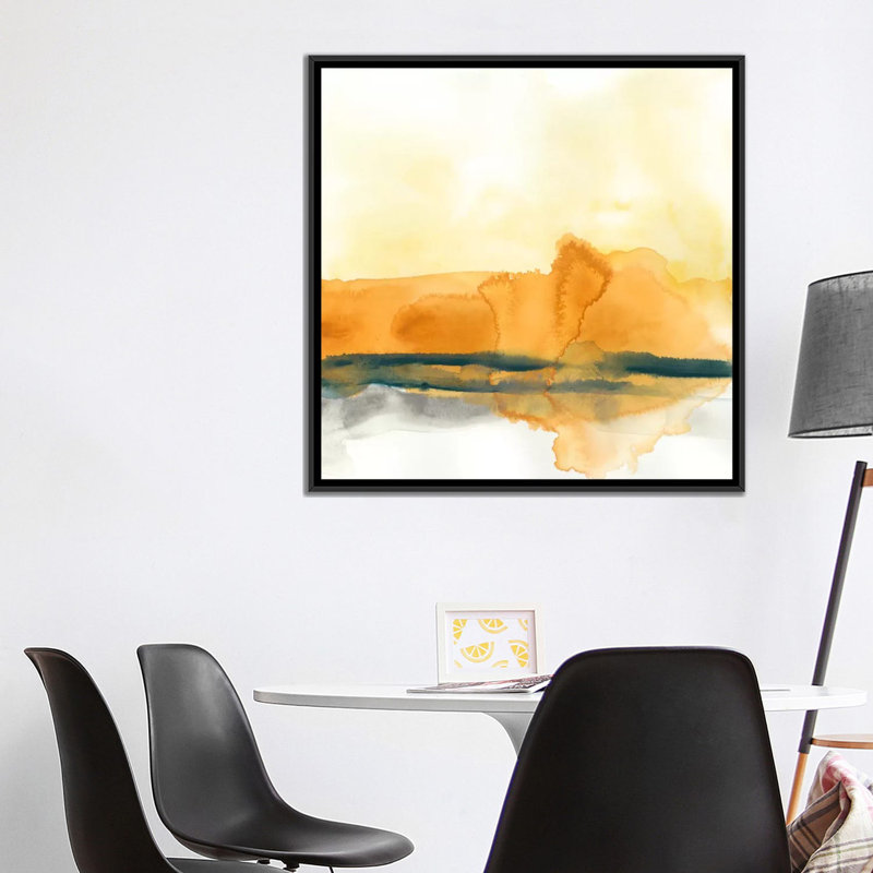 « mesa horizon i », impression sur toile, H 18 po x l 18 po x P 1,5 po, Toile avec cadre noir, Pas de tapis