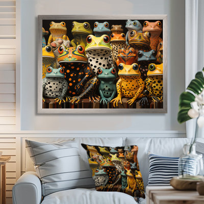 Multicolor Pop Art Frogs I