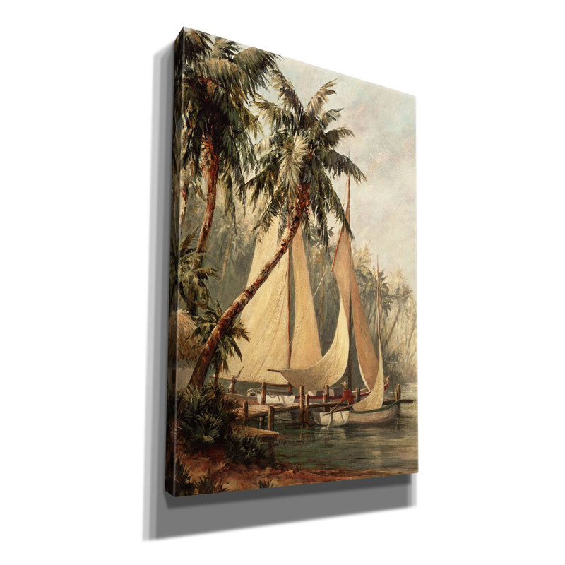 Rhum Cay sur toile par Malarz, H 40 po x l 26 po x P 1,5 po