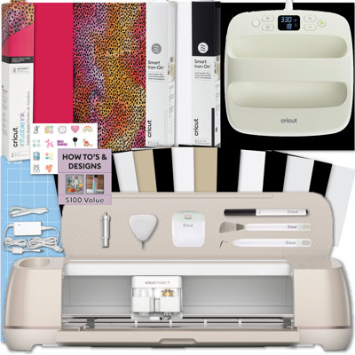 Cricut Maker 4 Cutting Machine and HTV EasyPress 3 Materials Bundle