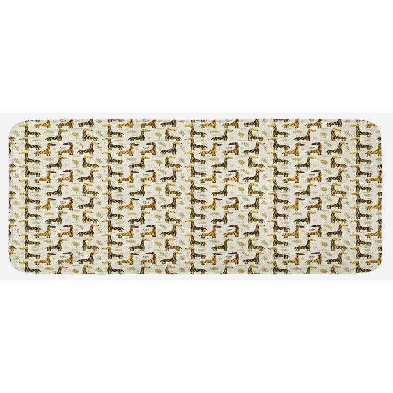 Tapis de cuisine girafe