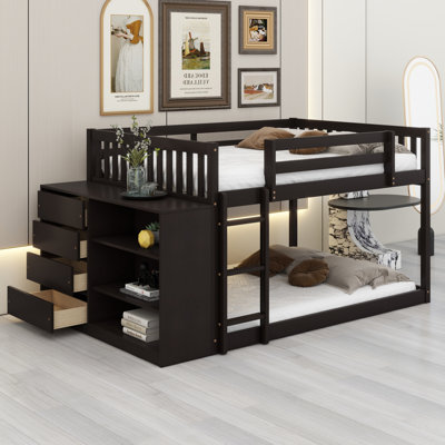 Bunk Bed With 4 Drawers And 3 Shelves