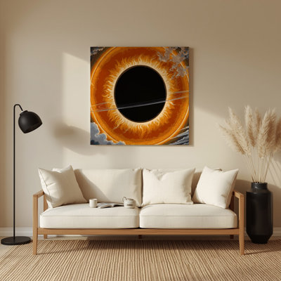 Space Venus transit, art mural en métal brun