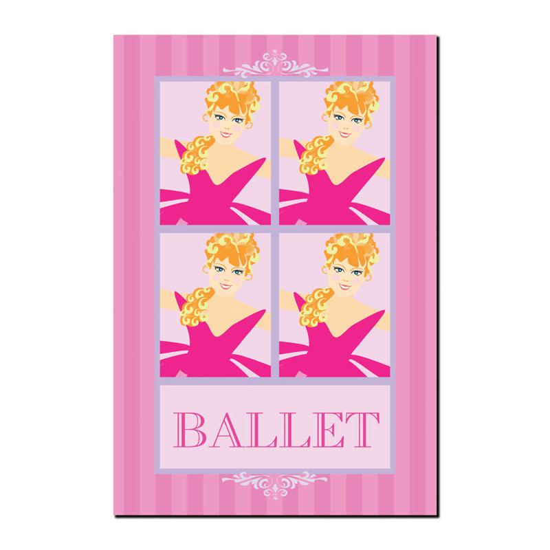 « ballet in rose ii », art sur toile, H 19 po x l 14 po x P 2 po