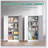 71"H Metal Garage Storage Cabinet, Tool Steel Locking Cabinet-575296242