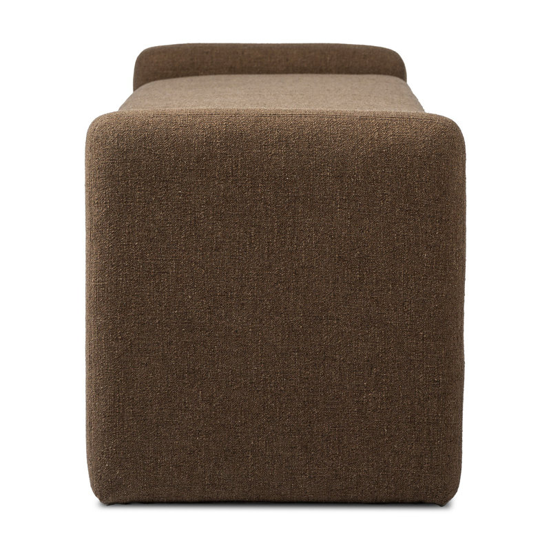 Serena Accent Bench, Brown, 19" H x 70" W x 18" D