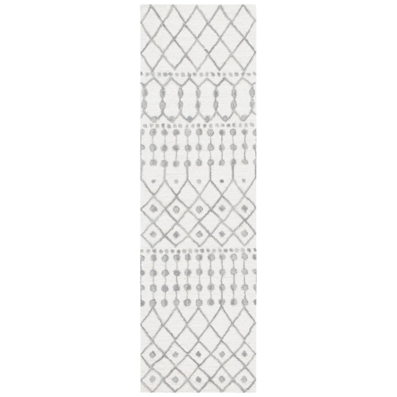 Dobbins Hand Tufted Wool Geometric Rug, Runner 2'3" x 11'