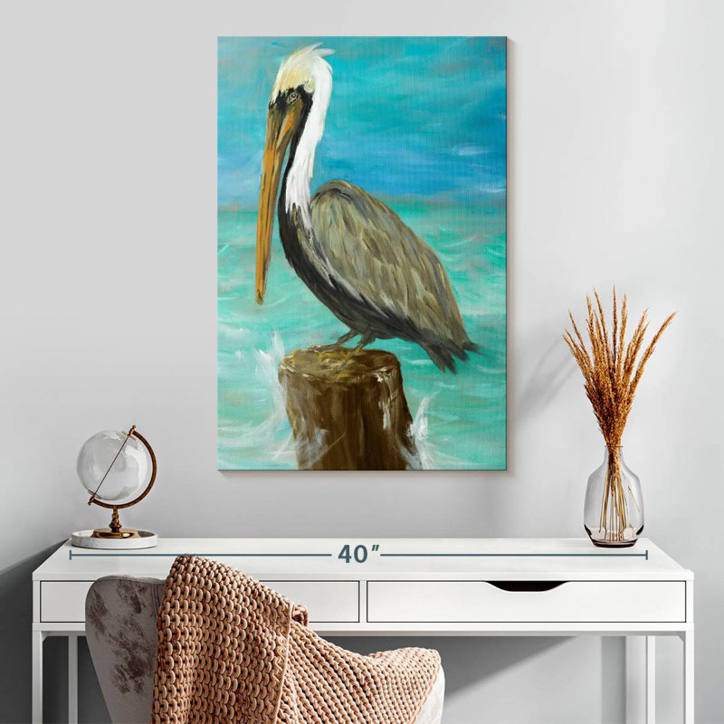 Brampt Single Pelican On Post, 30" H x 20" W