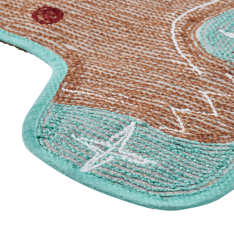  Home Multi Gingerbread Man Holiday Bath Rug Set, 2 Count