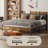 Linen Upholstered Kewarra Bed Frame with Wood Slats & Storage Space-886860225-886860227