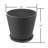 Kozyard 4Packs Round Planter Indoor Outdoor Plant Pots with Tray Collecting Water for Porch Patio Backyard-1555694733-1555694728