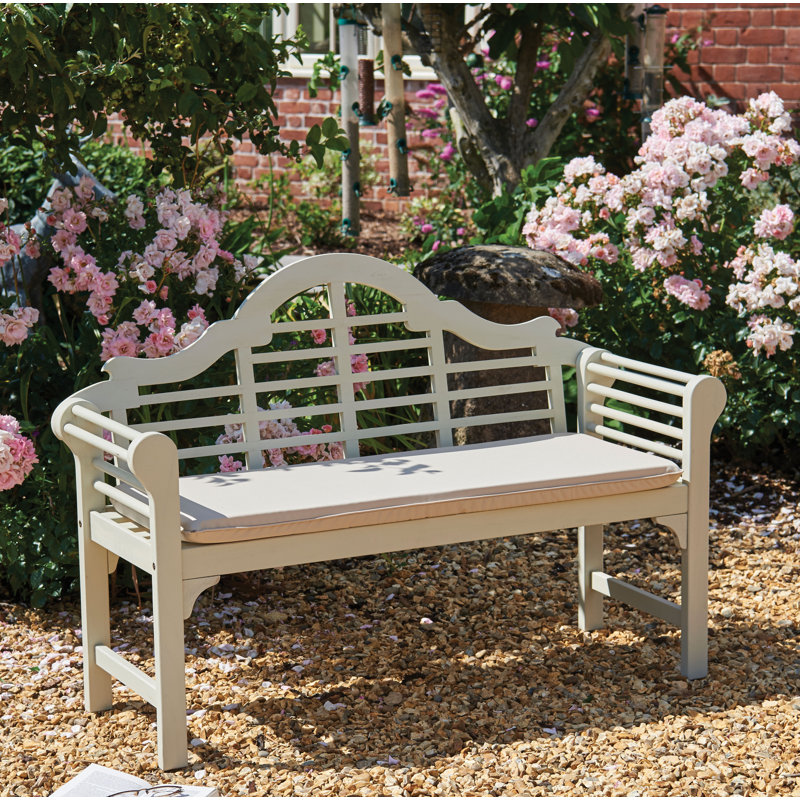 Rosenfeld Traditional Wooden 2 Seater Bench, Rustic White