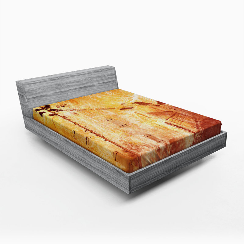 Burnt Microfiber Fitted Sheet, Full Fitted Sheet