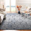Tapis bleu marine / argenté Christa-826419285