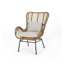 Chaise de patio en osier avec coussins Tapscott (ensemble de 2)-145943666