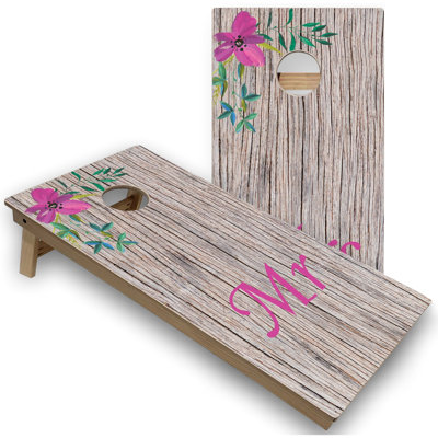 Ensemble de cornhole tout temps Mr et Mme | Comprend (2) planches (8) sacs et accessoires optionnels