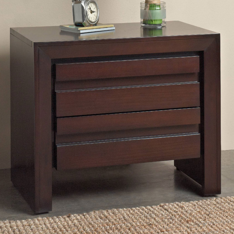 66cm W Solid Wood Bedside Table