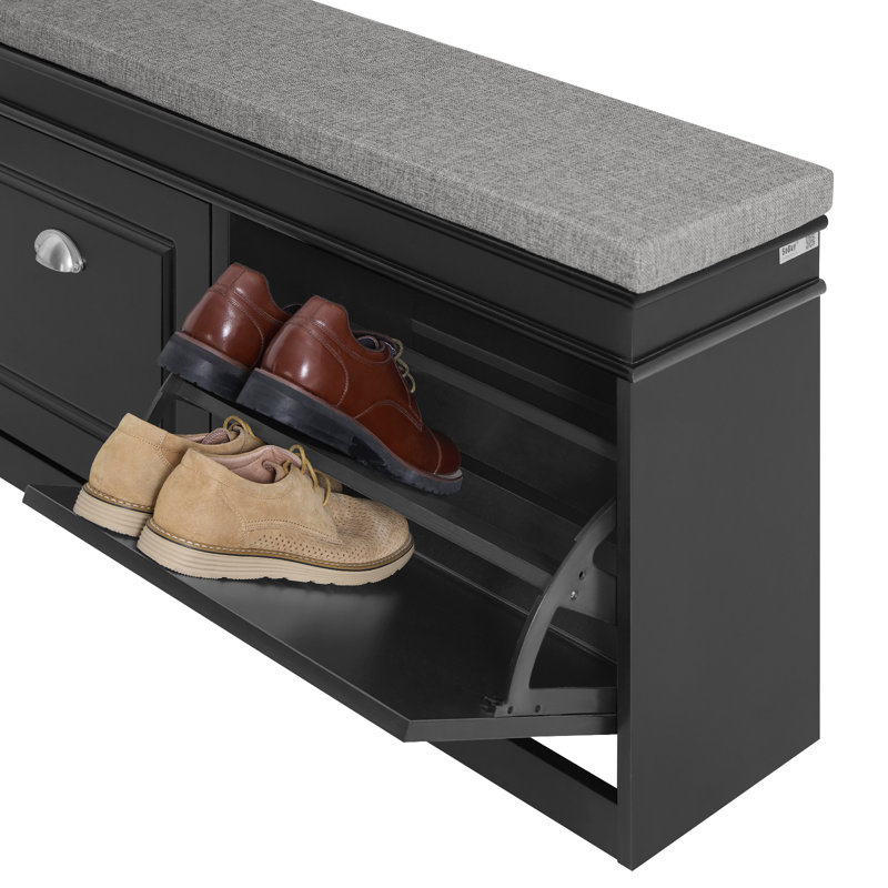 Moriah Polyester Upholstered Storage Bench