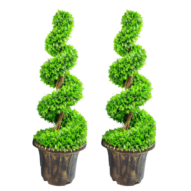 Anivea Faux Tree in Pot, 90 cm x 35 cm, Green