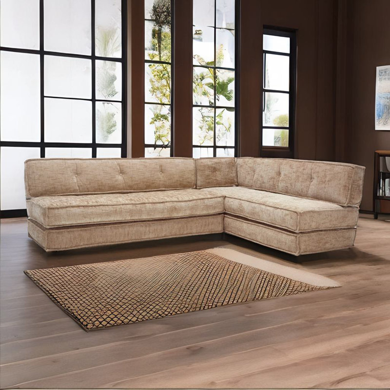 Modular Chenille Sofa, Khaki