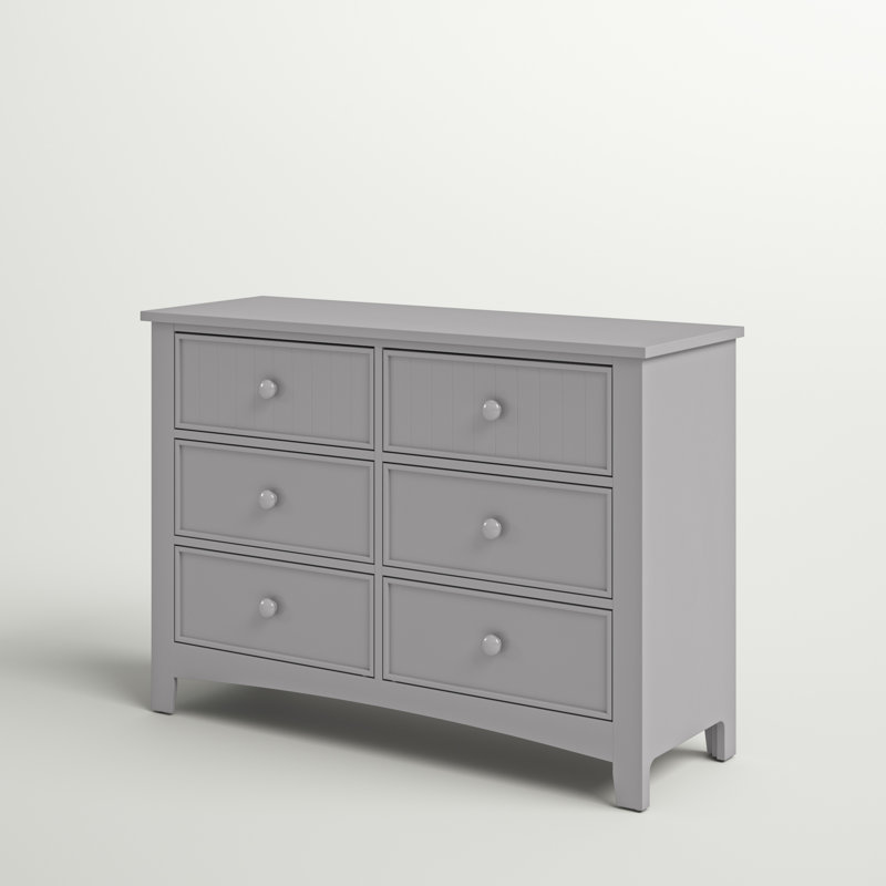 Commode 6 tiroirs Dennie, Gris