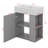 Modern Floating Bathroom Vanity With Ceramic Basin -Right Side Storage