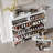 Shoe Storage Cabinet With 4 Flip Drawers, Farmhouse Fluted Shoe Organizer With Metal Legs-2090192758