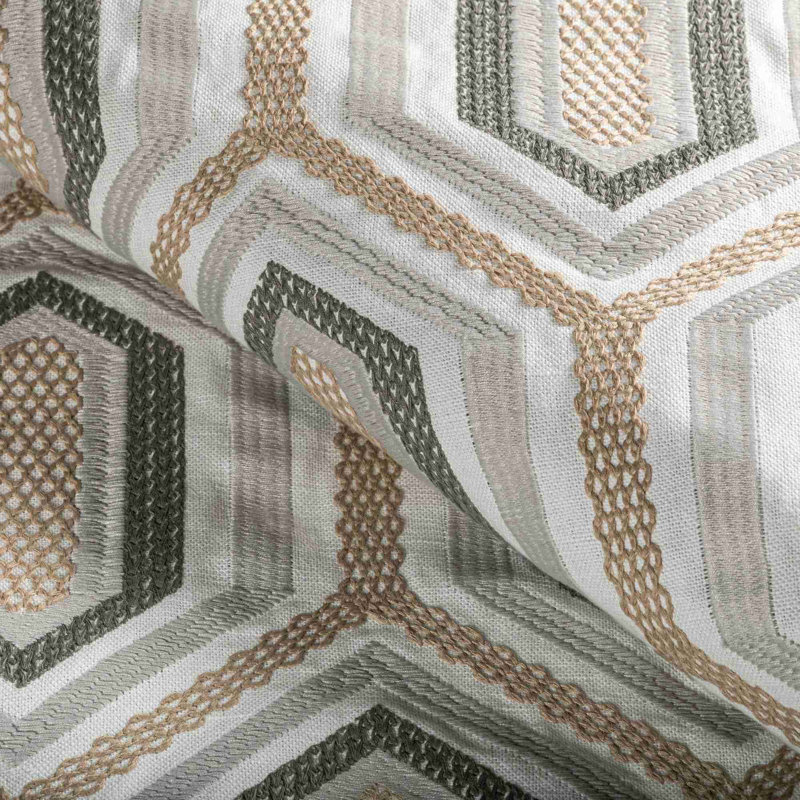 Trad Nouveau Kaleidoscope Emb Fabric, Natural