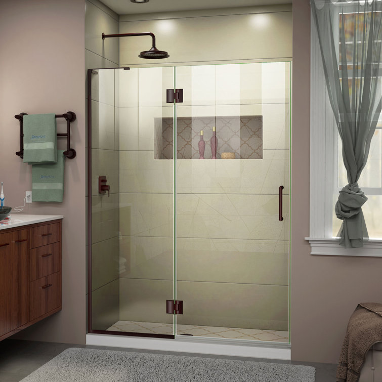 DreamLine Unidoor-X 52 in. W x 72 in. H Frameless Hinged Shower Door
