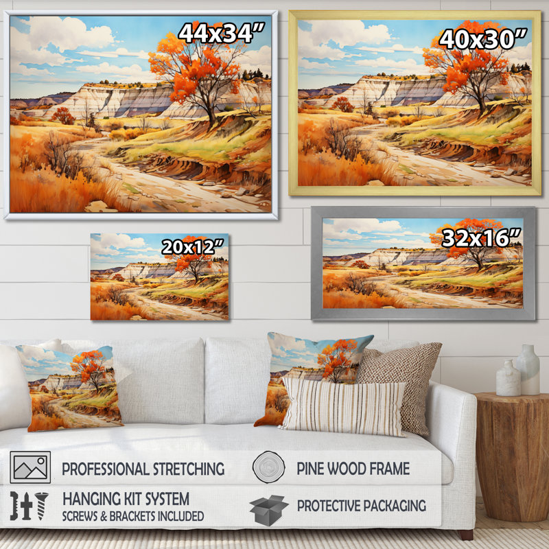 " Canada Alberta Badlands III ", 24" H x 32" W x 1" D, Wrapped Canvas