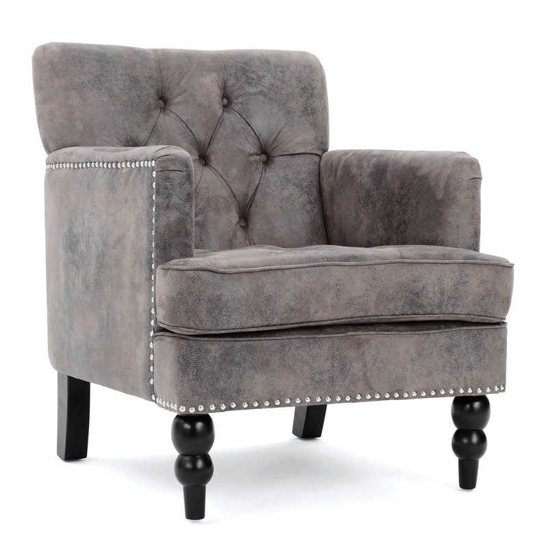 Fauteuil club Harrison, Suède gris