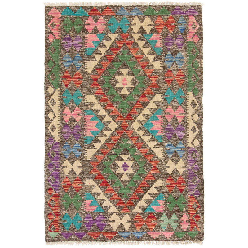 Rectangle 80 cm x 119 cm Geometric Hand Woven Kilim
