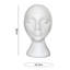 Tête de mannequin en mousse antidérapante pour présentoir de perruques et de lunettes - 21,06 po.