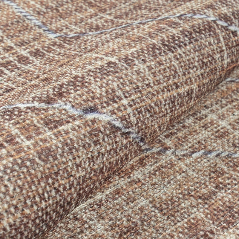 Tapis traditionnel doré résistant aux taches et lavable à la machine, Rectangulaire 2 pi x 3 pi