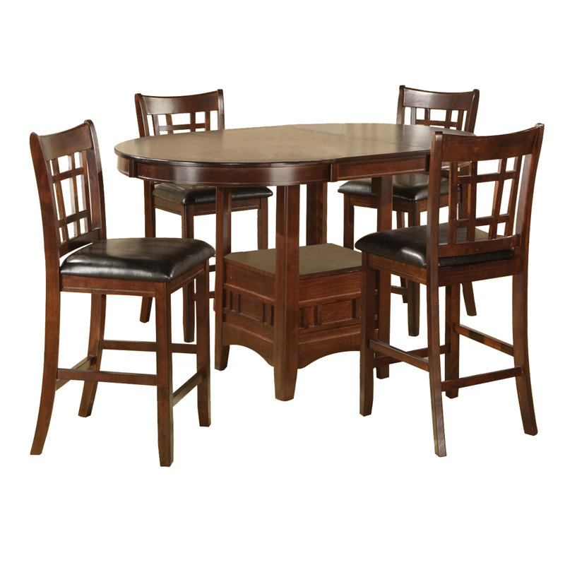 Adalynne Extendable Oval Solid Wood Dining Table