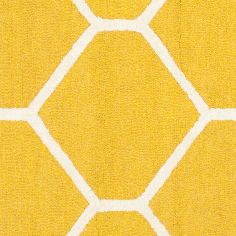 Sadowa Geometric Wool Hand Woven Area Rug, Rectangle 122 x 183 cm