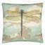 Dragonfly Over Clouds Sky Blue Decorative Pillow