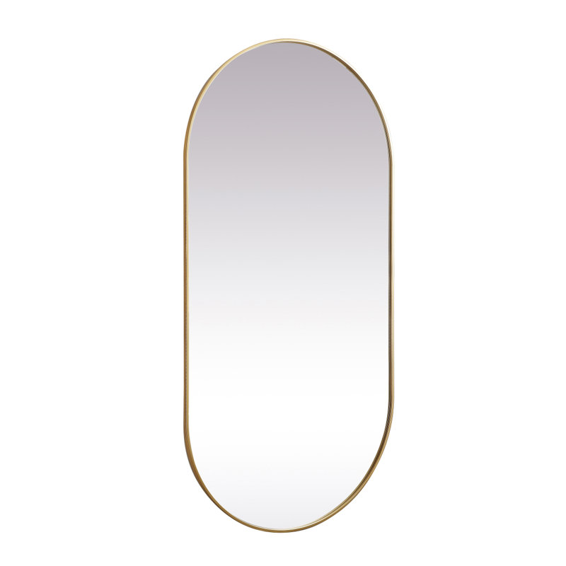 Elington Metal Oval Mirror, Brass, 72"  x 36" 
