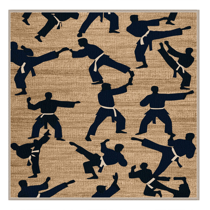  Tapis lavable Karaté Sports, Carré 3 pi