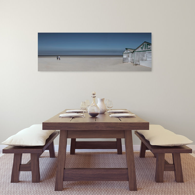 Art mural côtier Vast Serene Beach Huts, H 16 po x l 48 po
