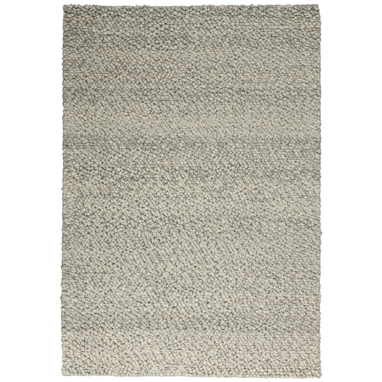 Riverstone Wool Area Rug in Gray/Ivory