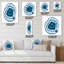 Horloge murale moderne en cristal bleu Agate-1296639300