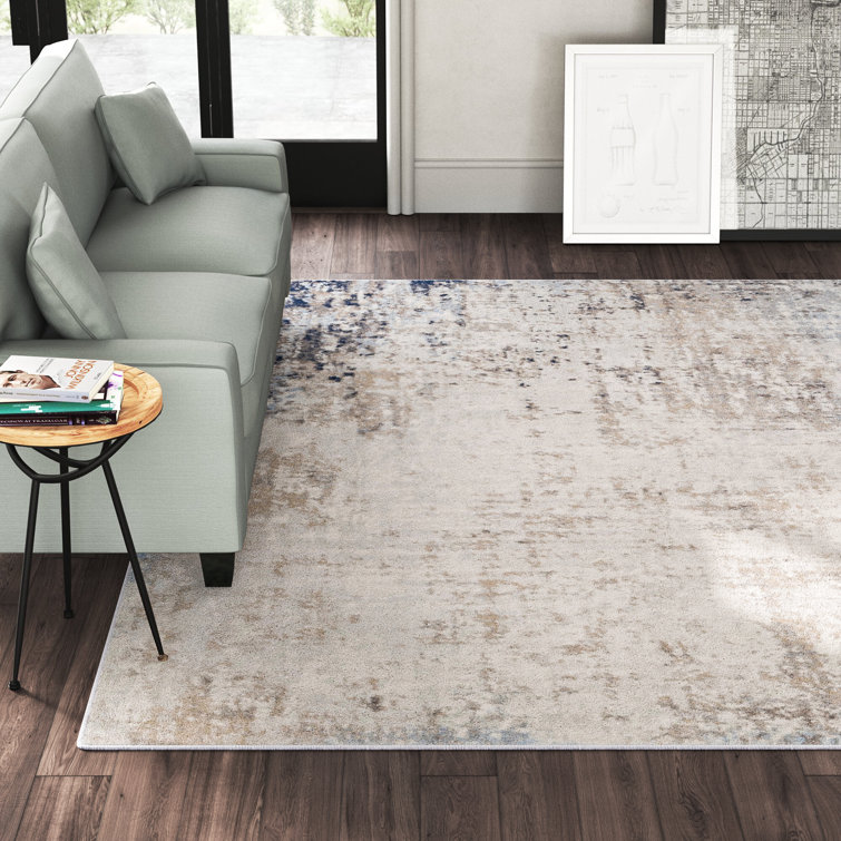 Jemison Abstract Blue/Ivory Area Rug