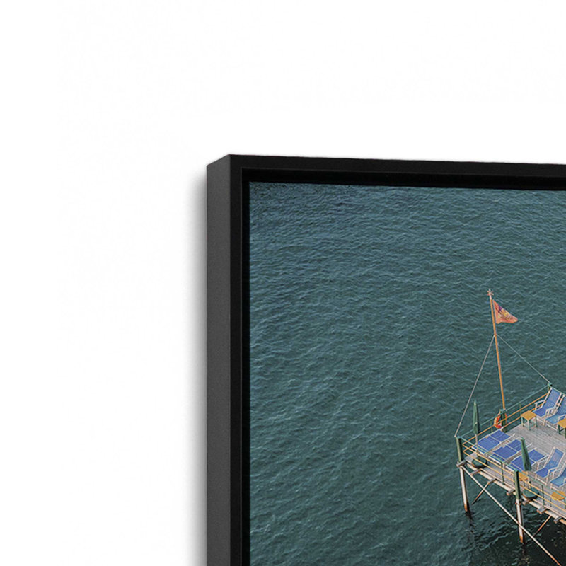 «Blue Serenity», reproduction sur toile, Cadre flottant noir satiné, H 12,75 po x l 18,75 po x P 1,75 po