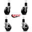 Ensemble de roulettes Phénoliques pivotantes à roulettes extensibles 2 freins SCC TLB 4 po x 1-3 / 4 po